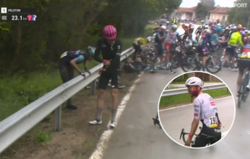 Drsný pád na Giru vyřadil několik favoritů. Končí Yates, Vine i Buitrago