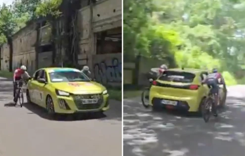 Podvod na karibském etapáku. Dva cyklisté se nechali táhnout týmovým vozem