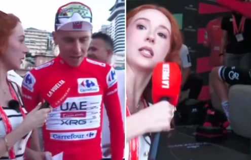 Vuelta řeší trapný incident. Influencerka pobouřila chováním k Pogačarovi