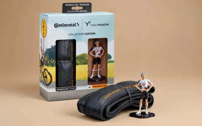 Continental představil pláště GP 5000 S TR Pogačar Edition s figurkou Pogi