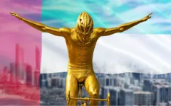 V Abú Zabí odhalili zlatou sochu Tadeje Pogačara