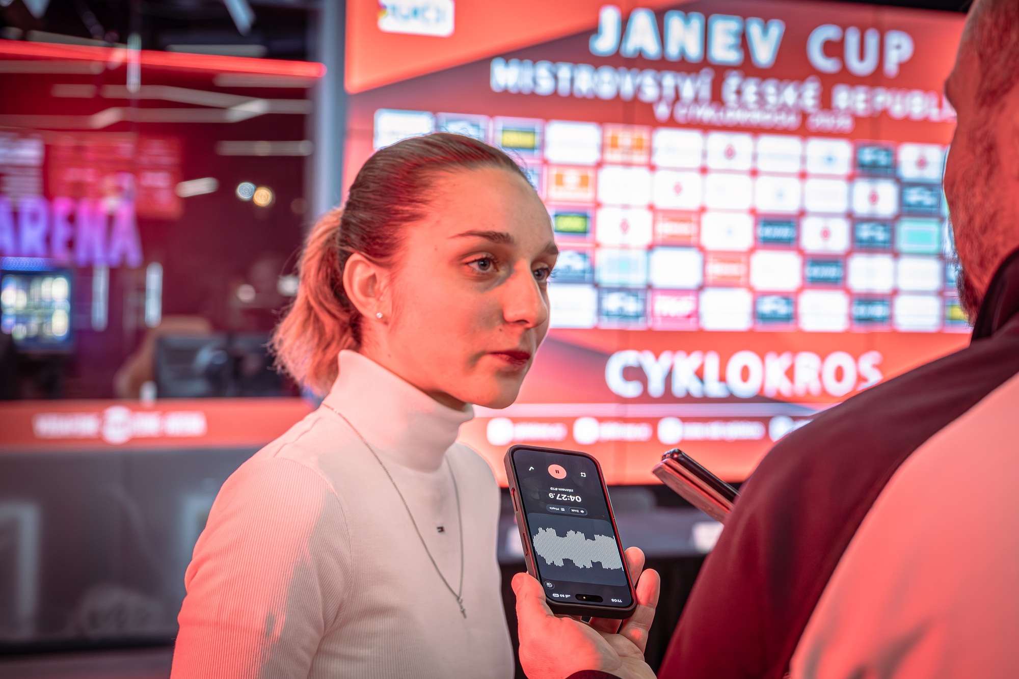 Kristýna Zemanová na tiskové konferenci před šampionátem v Ostravě