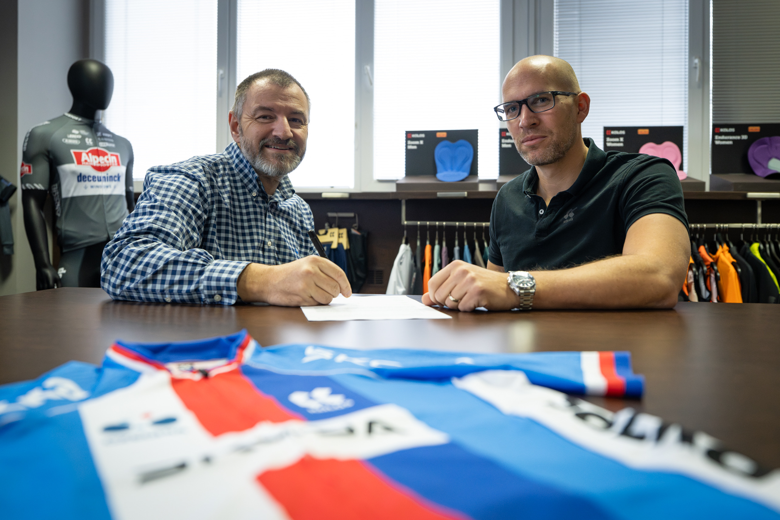 David Průša, prezident ČSC (vlevo) a Jakub Věncek, spolumajitel Kalas Sportswear (vpravo)